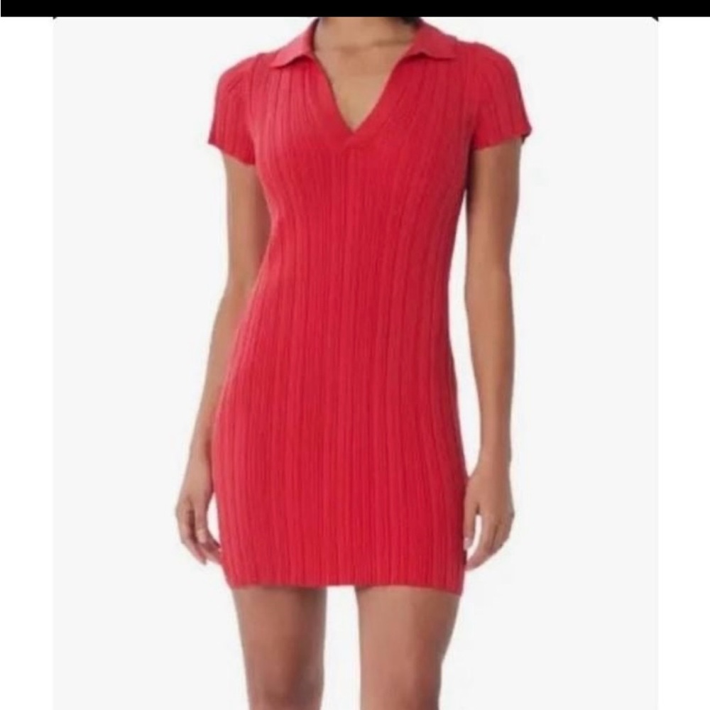 NWT LITA by Ciara ribbed polo dress in Cherry Tomato Size XS  $198